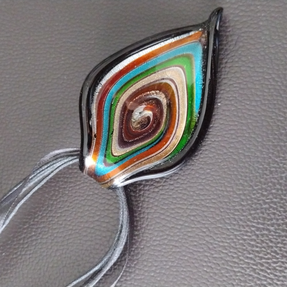 Hand blown glass necklace